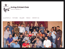 Tablet Screenshot of irvingcricket.com